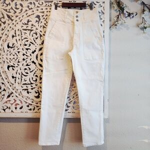VERONICA BEARD LOGAN STRAIGHT LEG JEANS WHITE COLOR WONENS SIZE 28